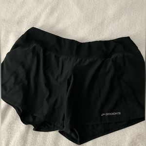Barely used medium black Brooks running shorts